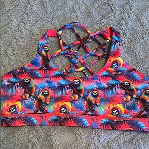 CVG Sloth Print Butterfly Back Bra